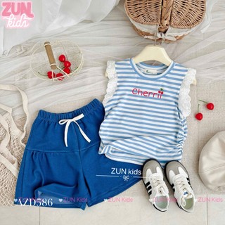Bộ Quần Áo Bé Gái AZD544 – Set Thun In Chữ Cherry Dễ Thương
