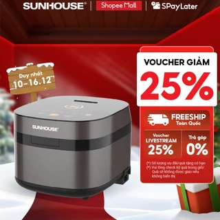 Nồi cơm điện cao tần 1.5L Sunhouse SHD8826 - 8 chức năng, cảm ứng - Lòng niêu 5 lớp - công nghệ nấu Fuzzi Logic