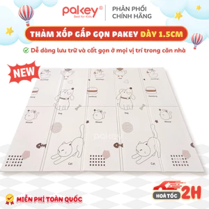 Thảm Xốp Gấp Gọn Cho Bé Dày 1.5CM, Thảm Gập Gọn XPE Êm Ái Chống Thấm Nước, Chống Trơn Trượt An Toàn Cho Bé