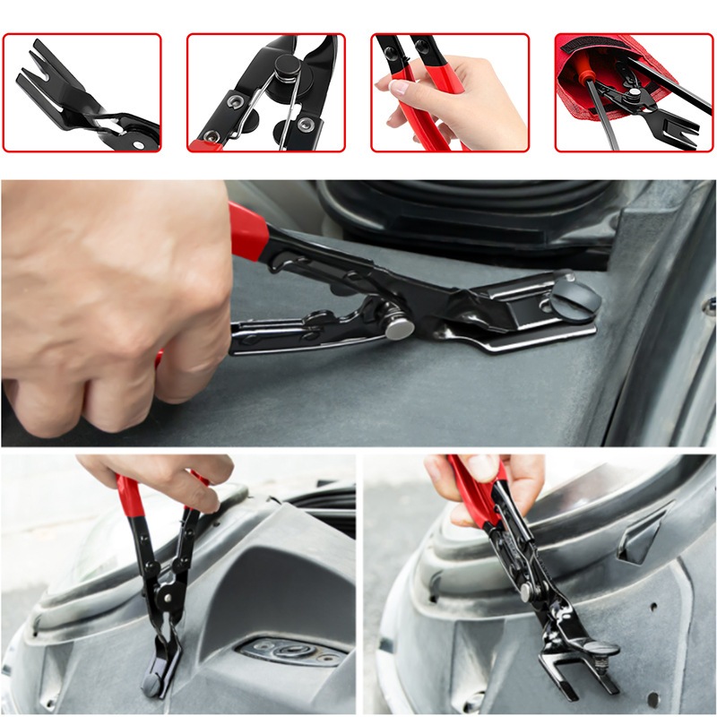 Kìm mở khoá đèn ô tô, xe máy, dụng cụ tháo nẹp, ốc, vít trên ô tô, chất liệu hợp kim chắc chắn NT31