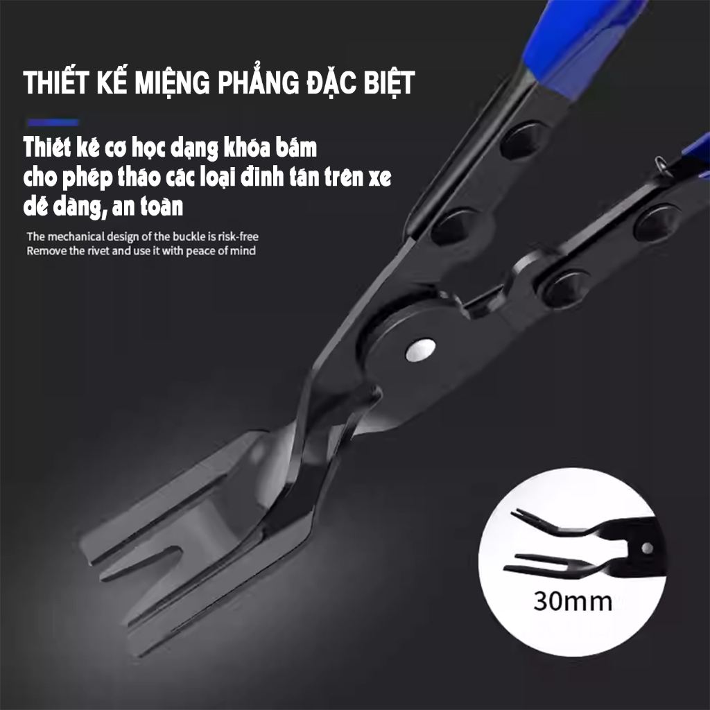 Kìm mở khoá đèn ô tô, xe máy, dụng cụ tháo nẹp, ốc, vít trên ô tô, chất liệu hợp kim chắc chắn NT31