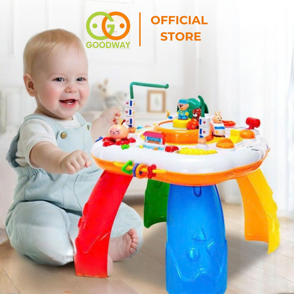 Bàn Bận Rộn Cho Bé 1 Tuổi, Đồ Chơi Montessori Phát Nhạc Chính Hãng Goodway Baby Playing Table