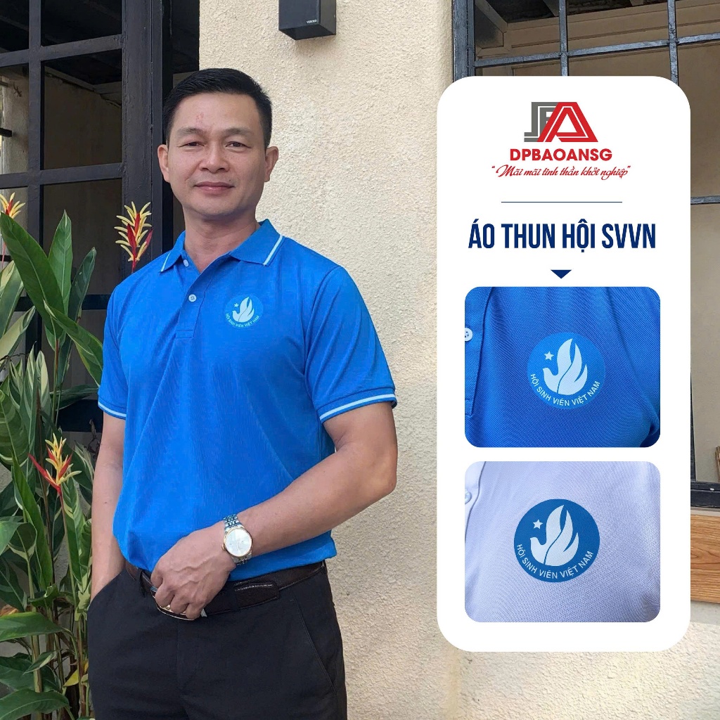 Áo Thun Hội Sinh Viên Việt Nam In Logo Chuẩn Cho Nam Nữ Sinh Viên – Màu Xanh, Trắng