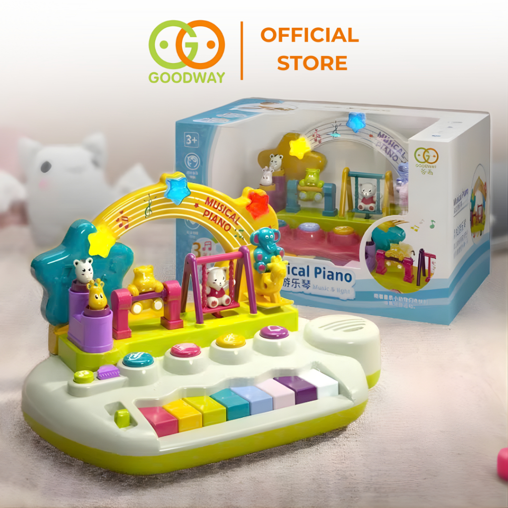 Đàn Piano Mini Cho Bé Chơi Nhạc Có Động Vật Nhảy Múa Goodway Piano Điện Tử Đồ Chơi Cho Bé 1 2 3 Tuổi