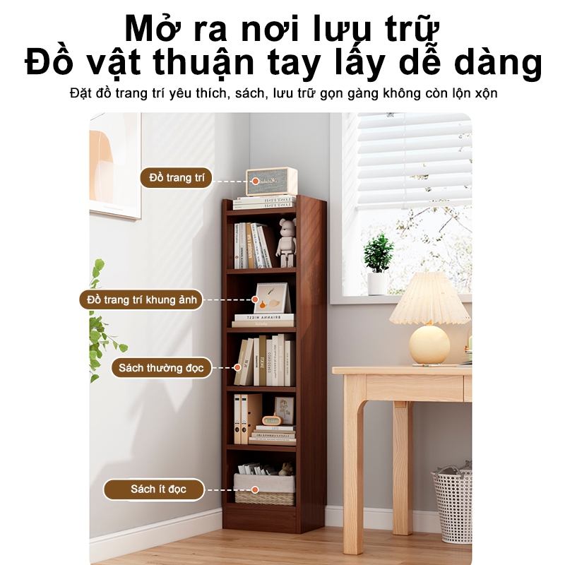 【Hà Nội giao nhanh】Kệ Sách Gỗ Đa Năng - Kệ Để Đồ, Decor Phòng Ngủ & Bàn Làm Việc Lắp Ráp Tiện Lợi