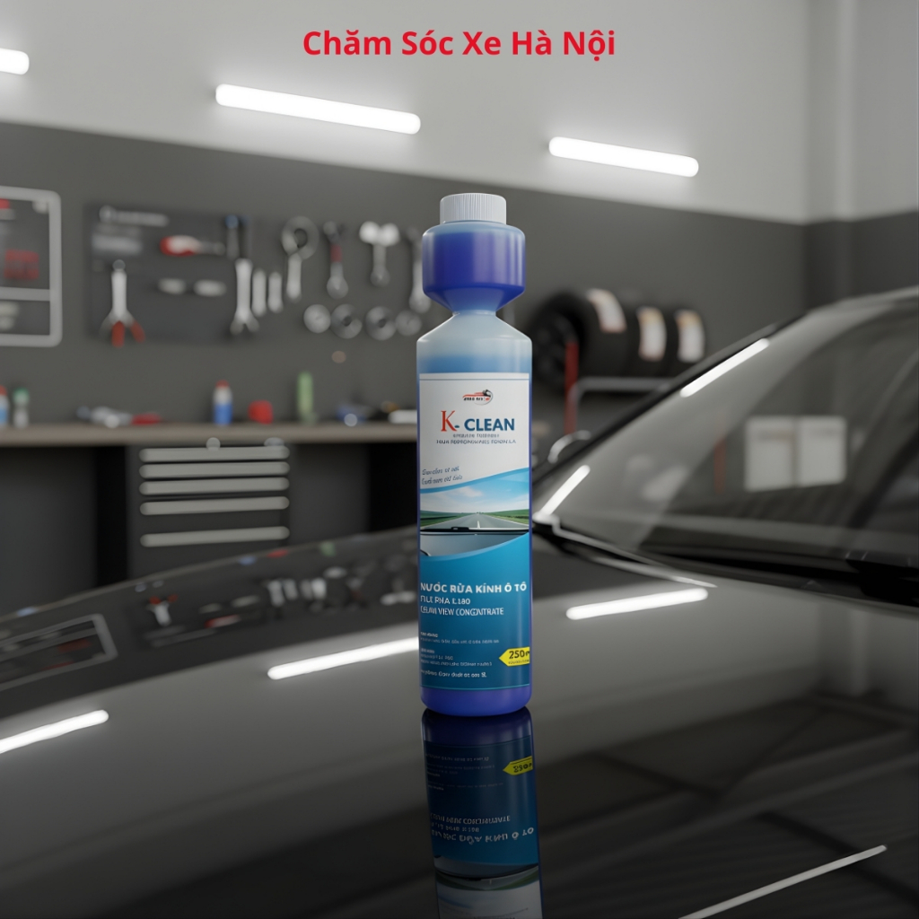 Combo 2 Chai Nước Rửa Kính Ô Tô Đậm Đặc K-CLEAN 250ml – Tỷ Lệ Pha 1:100 – Chiết Từ Can 5L – Làm Sạch Kính, Chống Bám Bụi
