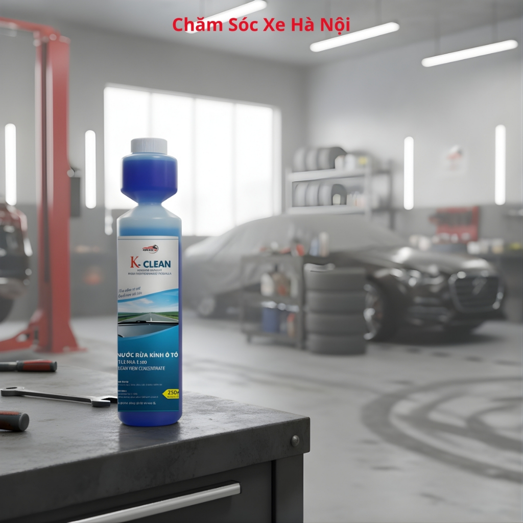 Combo 2 Chai Nước Rửa Kính Ô Tô Đậm Đặc K-CLEAN 250ml – Tỷ Lệ Pha 1:100 – Chiết Từ Can 5L – Làm Sạch Kính, Chống Bám Bụi