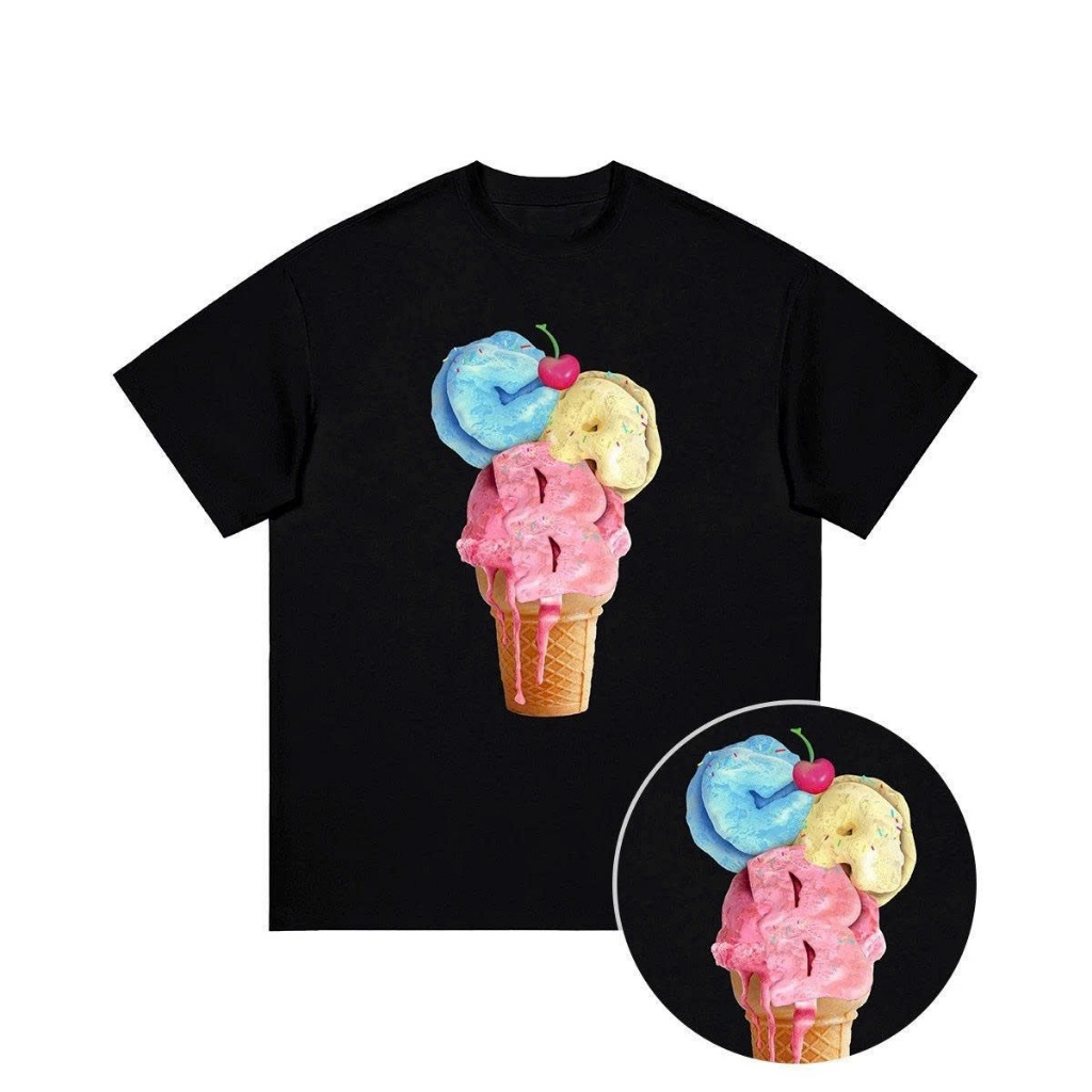 Áo thun Stee Cổ tròn CAB ICECREAM Localbrand ICVCVNI Unisex