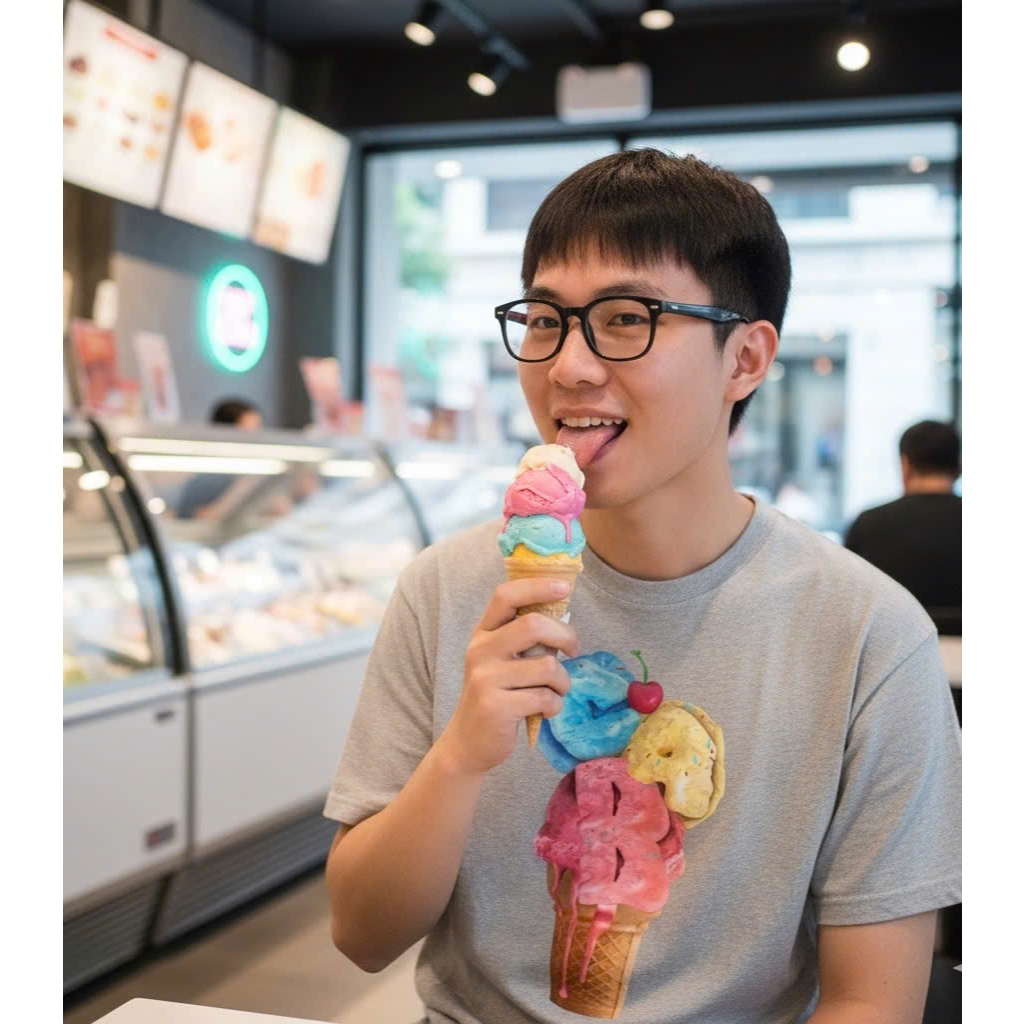 Áo thun Stee Cổ tròn CAB ICECREAM Localbrand ICVCVNI Unisex