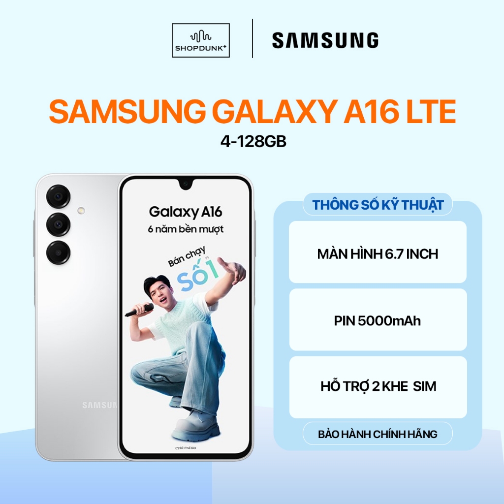 Điện Thoại Samsung Galaxy A16 LTE 4GB/128GB Chính Hãng | Shopee Việt Nam