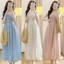 Váy 2 dây dáng dài Hoadanbistore, Đầm maxi đi biển cup ngực 2 lớp xếp ly tiểu thư hàn quốc