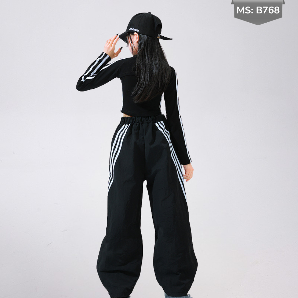 Quần Dù Túi Hộp Ống Rộng Phong Cách Hip Hop Đường Phố Cho Bé Trai Bé Gái B768 | JJ Kids Fashion
