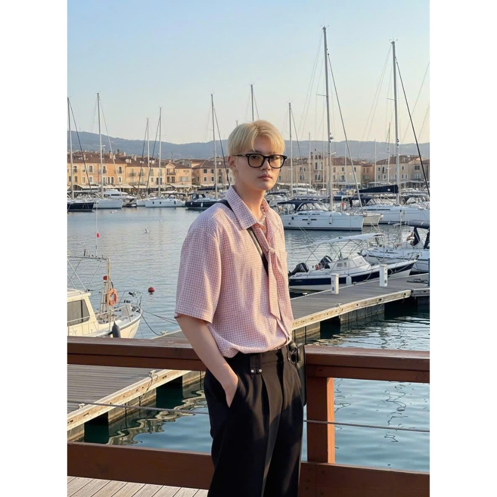 Áo Sơ mi tay ngắn Cà vạt HITCH Style Hàn CVCVNI Unisex