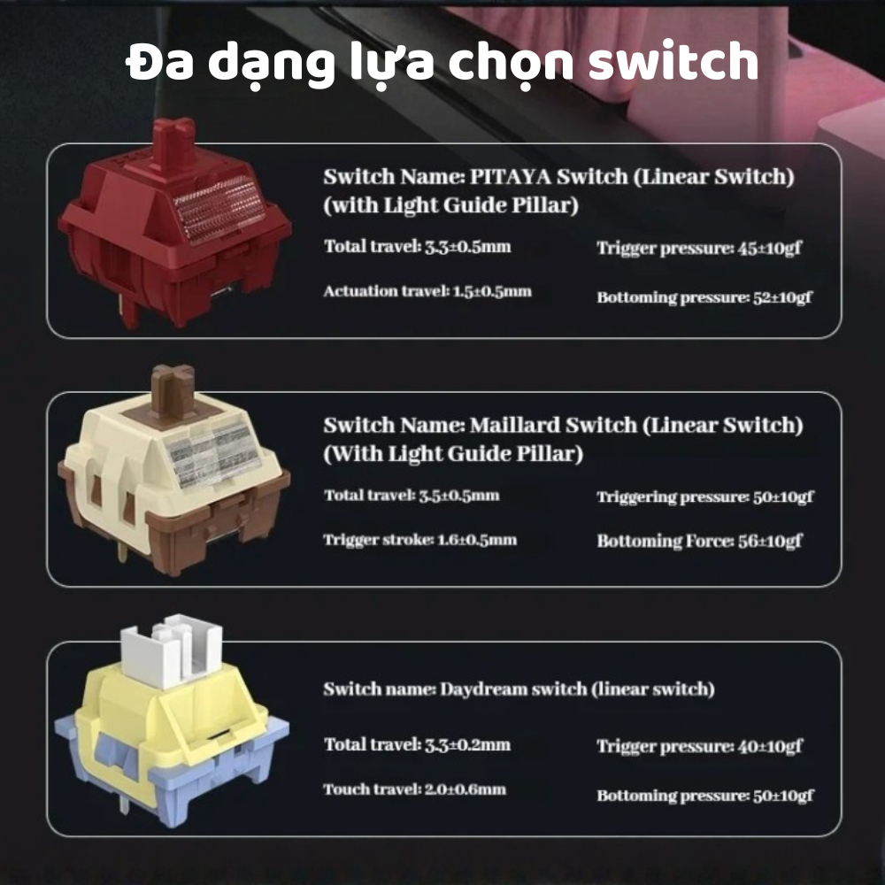 Bàn phím cơ không dây Ajazz MK87 Pro - Mạch xuôi - Màn hình TFT - LED RGB - Gasketmount - Núm xoay - Pin 10000mah | BigBuy360 - bigbuy360.vn