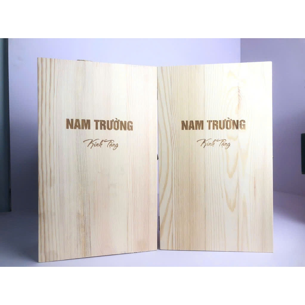 Hộp Gỗ Đôi Đựng Rượu Gỗ Thông Có Dây Thừng Quai Xách Chắc Chắn Epvina