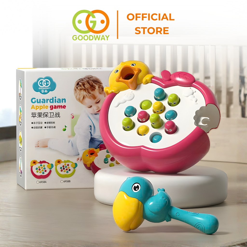 Đồ chơi gắp sâu Goodway Montessori cho bé kèm âm thanh, giúp bé phát triển tư duy và phản xạ