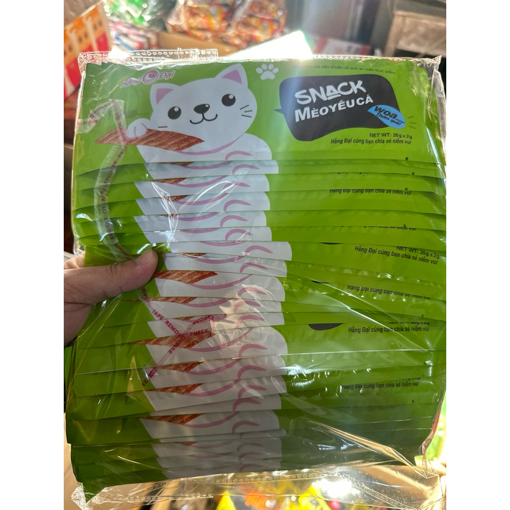 Snack mèo yêu cá Hằng Đại Thơm Ngon Cay Cay Bịch 30 Gói