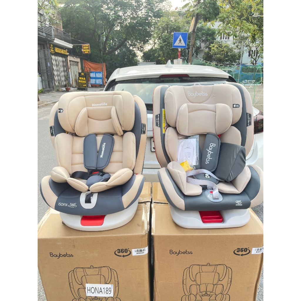 [Hàng Có Sẵn] Ghế ngồi ô tô cho bé xoay 360 độ đạt tiêu chuẩn Châu âu, Isofix tem chứng nhận đầy đủ