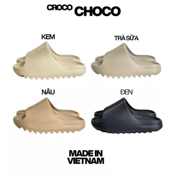 Dép Bánh Mì Nam Nữ Dép Đúc Nguyên Khối Đế Răng Cưa Cao 4cm Êm Chân - Hỗ Trợ Đổi Size CROCO STORE
