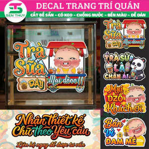Decal Trang Trí Ăn Vặt Chống Nước Dán Tường - Giá Sỉ Từ 2 Sản Phẩm - QCA0007