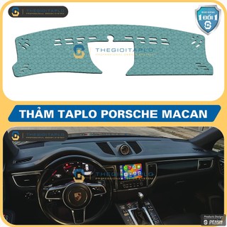 [PORSCHE MACAN] Thảm taplo oto da Nano Blockers UV, 3D Flare, Nhung lông tuyết viền Ziczac chống cong vênh