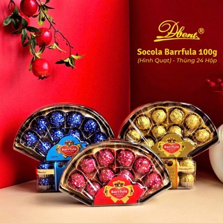 Socola Barrfula Hình Chữ Nhật 120g, Hình Vuông 160g, Hình Quạt 100g Quà Tết 2026 sang trọng