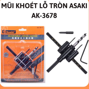 Mũi khoét lỗ tròn Asaki AK-3678,mũi khoan khoét lỗ gỗ,bộ khoét lỗ thạch cao,bộ mũi khoét đa năng,bộ mũi khoan khoét thạc