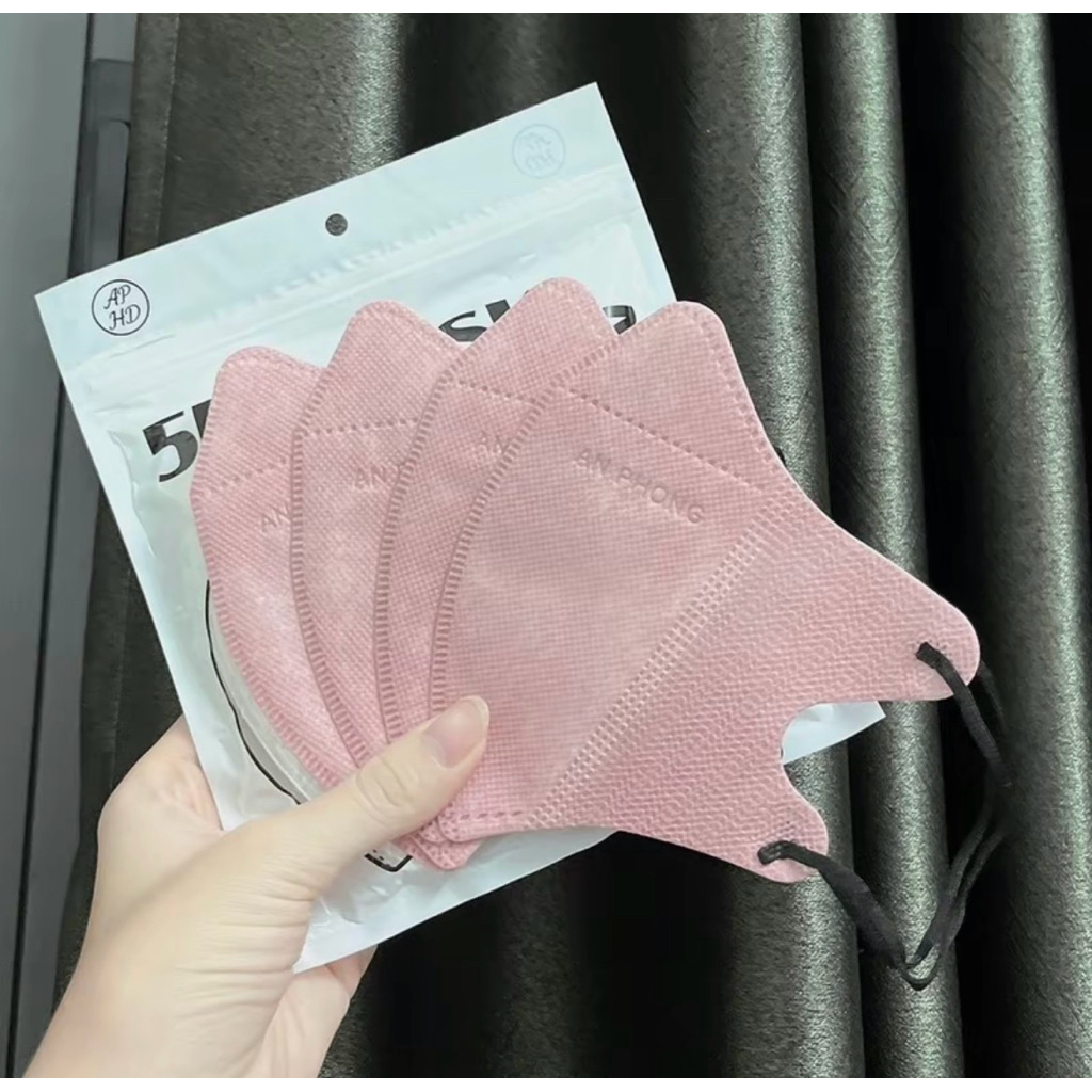 Thùng 100 Cá Khẩu Trang 5D An Phong,3 Lớp Kháng Khuẩn,Chống Bụi Mịn Hàng Đạt Chuẩn Chống Nắng,Chống Bụi,Tia UV,Dây Đeo