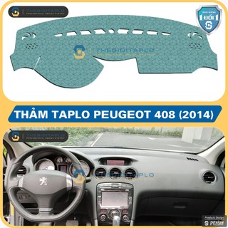 [Peugeot 408 2014] Thảm taplo oto da Nano Blockers UV, 3D Flare, Nhung lông tuyết viền Ziczac chống cong vênh