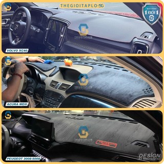 [PORSCHE MACAN] Thảm taplo oto da Nano Blockers UV, 3D Flare, Nhung lông tuyết viền Ziczac chống cong vênh
