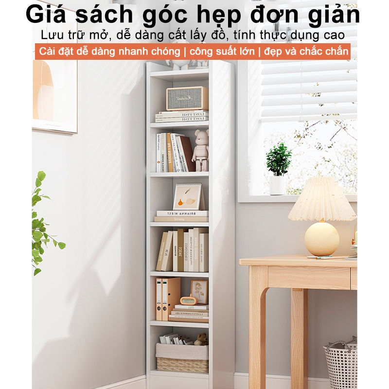 【Hà Nội giao nhanh】Kệ Sách Gỗ Đa Năng - Kệ Để Đồ, Decor Phòng Ngủ & Bàn Làm Việc Lắp Ráp Tiện Lợi