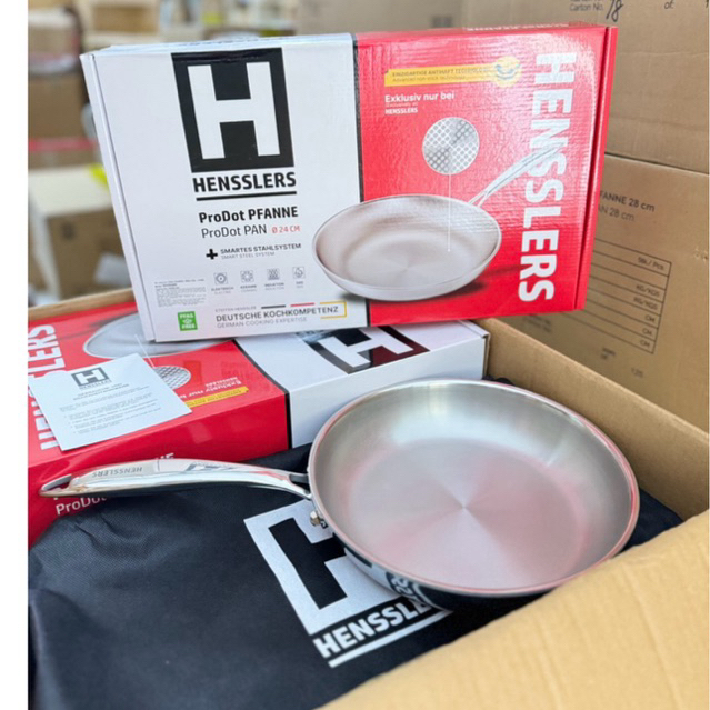 Chảo Đức Henssler Xuất Đức Chống Dính Đa Điểm 24/28/30cm