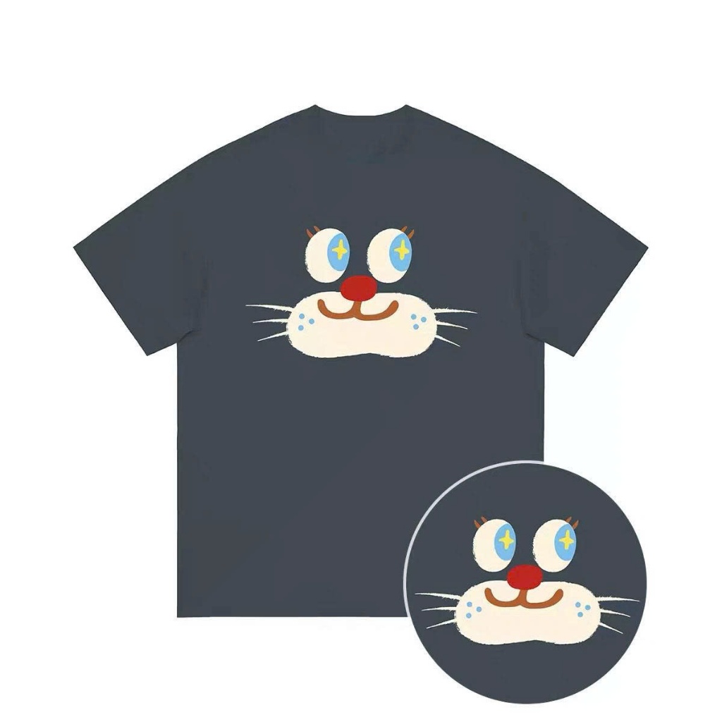 Áo thun Stee Cổ tròn COSMIC CATFACE Localbrand ICVCVNI Unisex Cotton