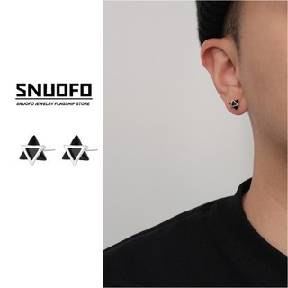 SNUOFO-Khuyên Tai Tam Sinh Thạch Nam Độc Đáo Cao Cấp Phong Cách Bad Boy 2025 Mẫu Mới Bán Chạy
