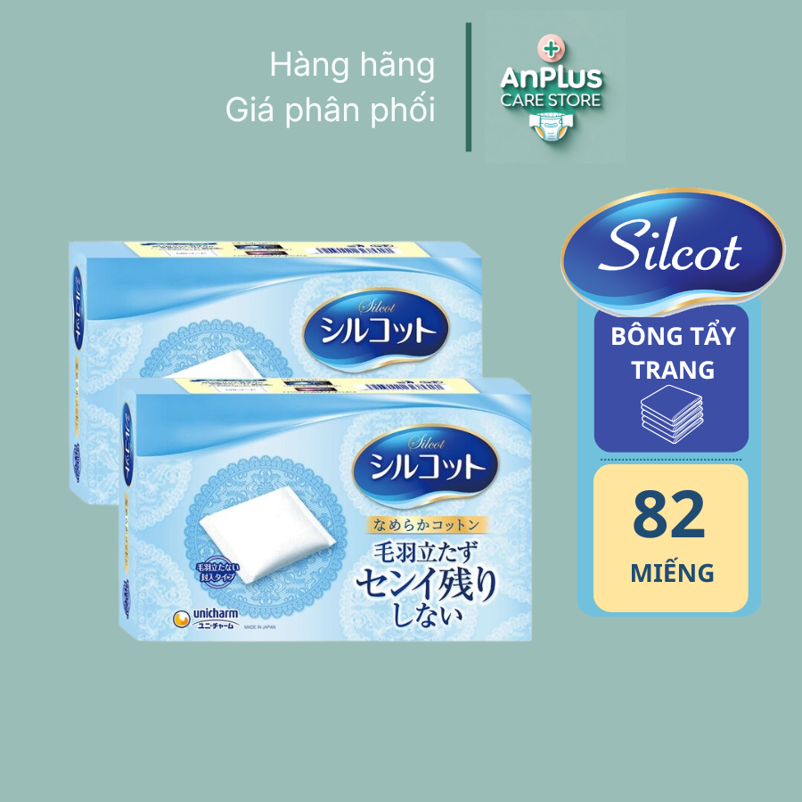 Bông tẩy trang Silcot Nhật Bản hộp 82 miếng cotton cao cấp | Shopee ...