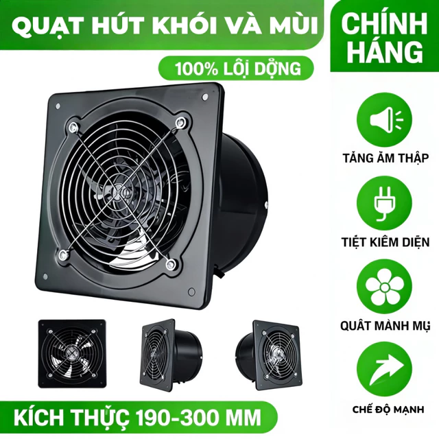 Quạt hút mùi, thông gió đường kính 190mm-300mm - Quạt Hút Gió - Hút Mùi Nhà Bếp