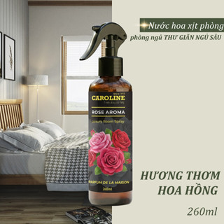 Nước hoa xịt phòng Caroline cao cấp giúp thơm phòng - khử mùi, thư giãn, hỗ trợ đuổi muỗi