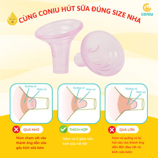 Phễu Hút Sữa Silicon Coniu Smart An Toàn, Không BPA, Massage Hút Êm Ái Kích Sữa Hiệu Quả.