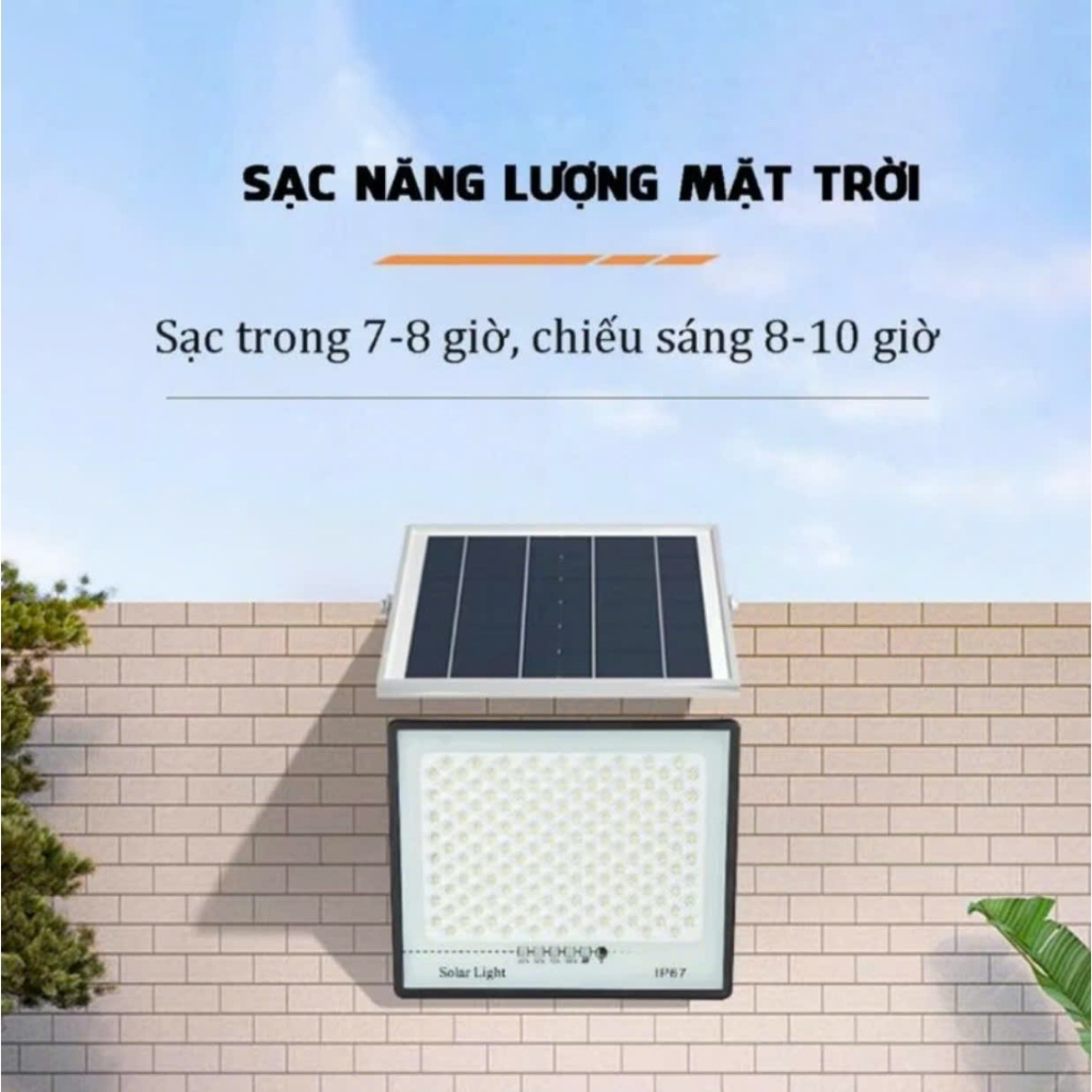 (NEW)Đèn Năng Lượng Mặt Trời Mắt Ngọc Solar Light 3000w Đèn có thấu kính, chống lóa mắt. Điều khiển từ xa - Cảm biến