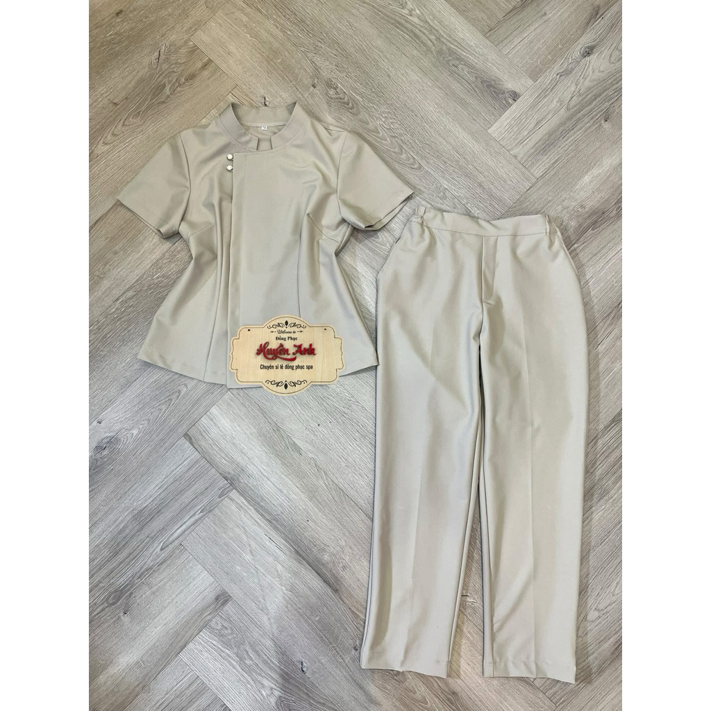 Đồng phục spa,thẩm mỹ viện chất liệu cotton lạnh hàng thiết kế