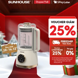 Máy làm sữa hạt đa năng Sunhouse SHD5262 - Tích hợp lồng chống ồn - 6 chức năng - Tự động làm sạch - Hẹn giờ tới 12h