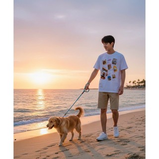 Áo thun Stee Cổ tròn PET GALAXY Localbrand ICVCVNI Unisex Cotton