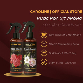 Nước hoa xịt phòng Caroline cao cấp giúp thơm phòng - khử mùi, thư giãn, hỗ trợ đuổi muỗi
