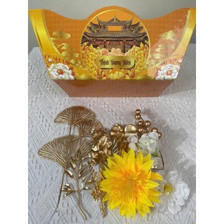 Combo Khay Thuyền  Kèm Set Hoa Thuyền Sang Trọng  (chỉ đi từ 3 khay để tránh móp hàng)