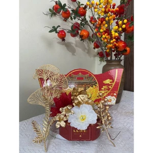 Combo Khay Thuyền Kèm Set Hoa Thuyền Sang Trọng (chỉ đi từ 3 khay để tránh móp hàng)