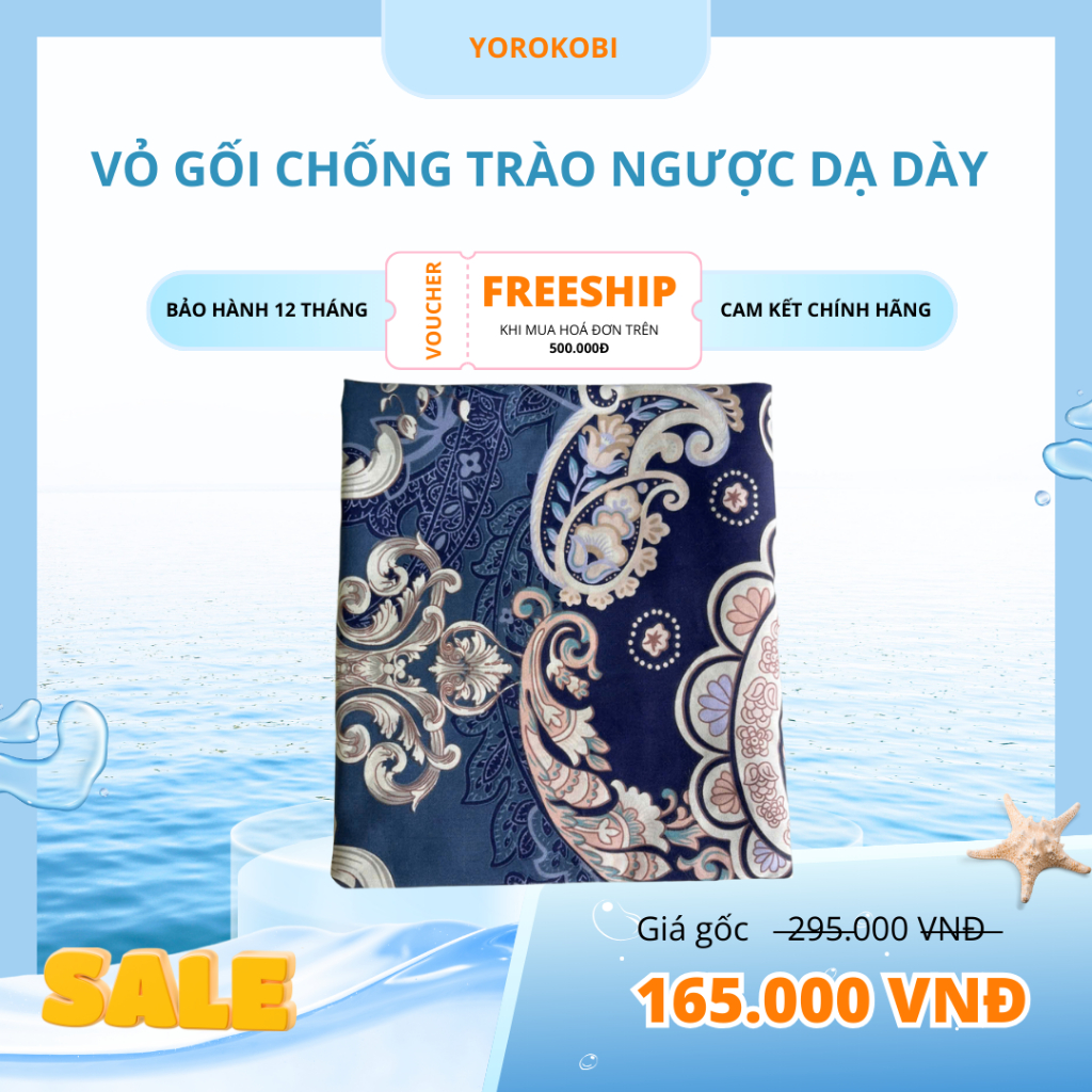 Vỏ Gối Trào Ngược Dạ Dày Hanako Dùng Cho Gối Chống Trào Ngược, Dễ Tháo Giặt