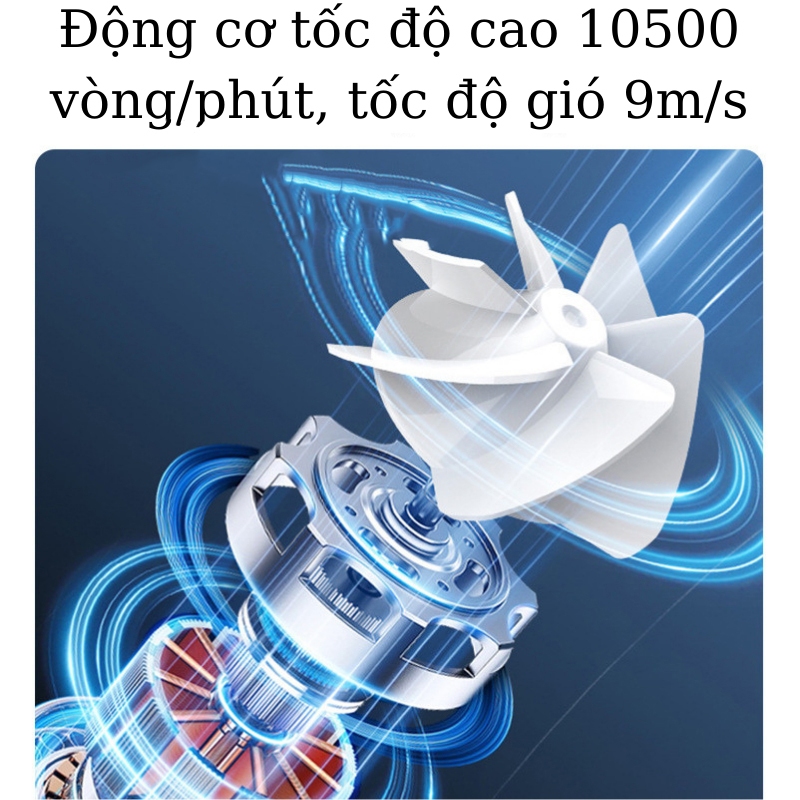 Quạt mini cầm tay 4000 mAh di động có thể sạc gió mạnh 199 tốc độ turbo phản lực