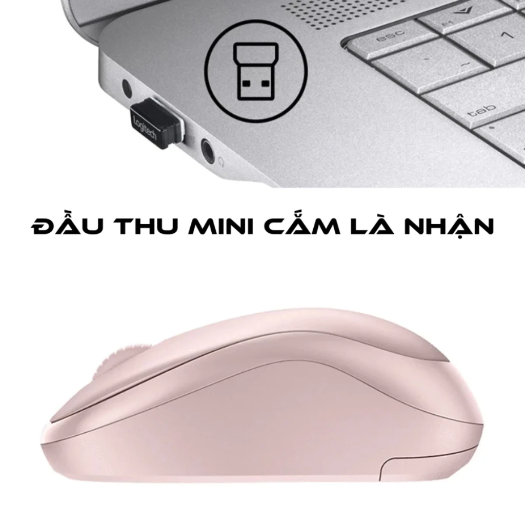 Chuột Không Dây M220 Silent: Êm Ái Giảm Tiếng Ồn USB, Hoàn Hảo Cho Laptop và PC - Bảo Hành 12 Tháng