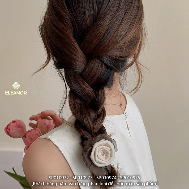 Dây buộc tóc nữ Eleanor Accessories hình hoa hồng phụ kiện tóc đồ cột tóc 10972