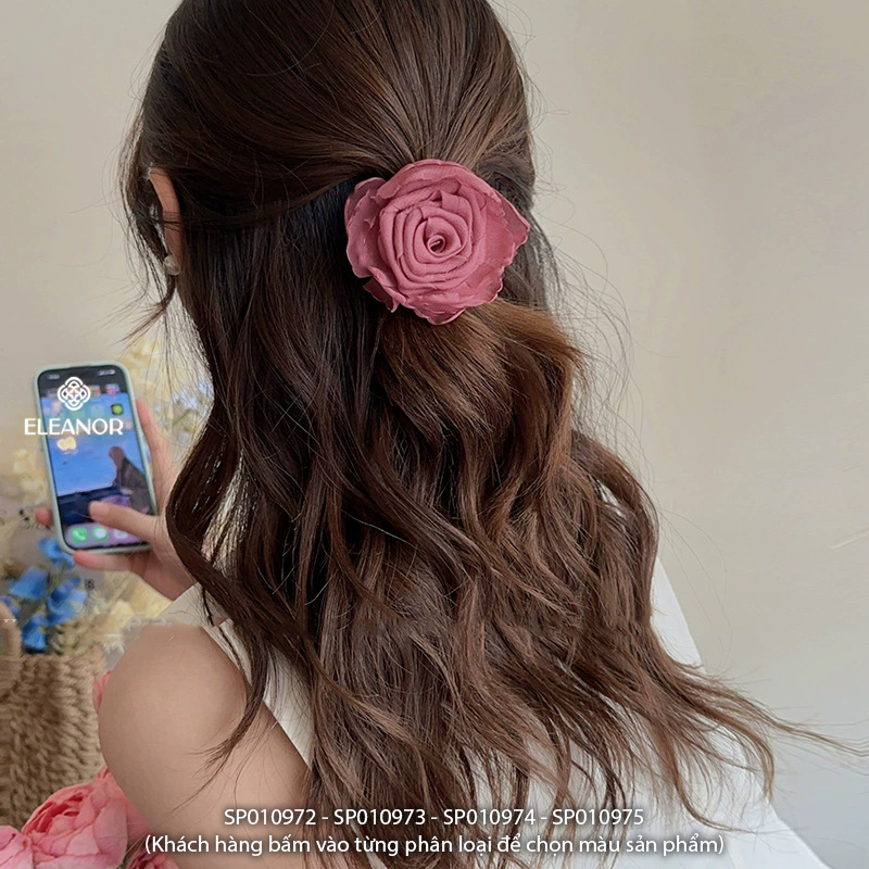 Dây buộc tóc nữ Eleanor Accessories hình hoa hồng phụ kiện tóc đồ cột tóc 10972